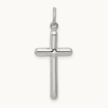 Cross Pendant, 14K White Gold