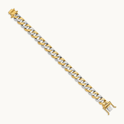 Hand-polished Fancy Link Bracelet, 11.2mm, 14K Two-tone