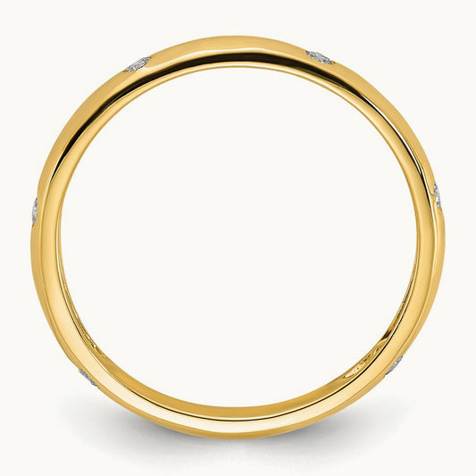6-stone Diamond Band — 14K Yellow Gold, 6.75
