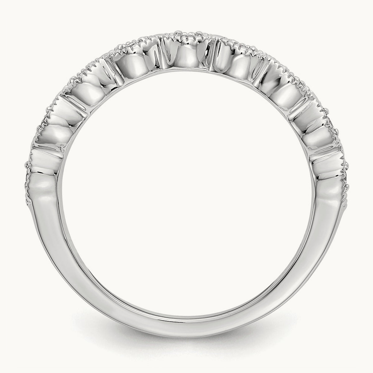 Fashion Band, 0.10 ct tw Lab-Grown Diamond — 14K White Gold