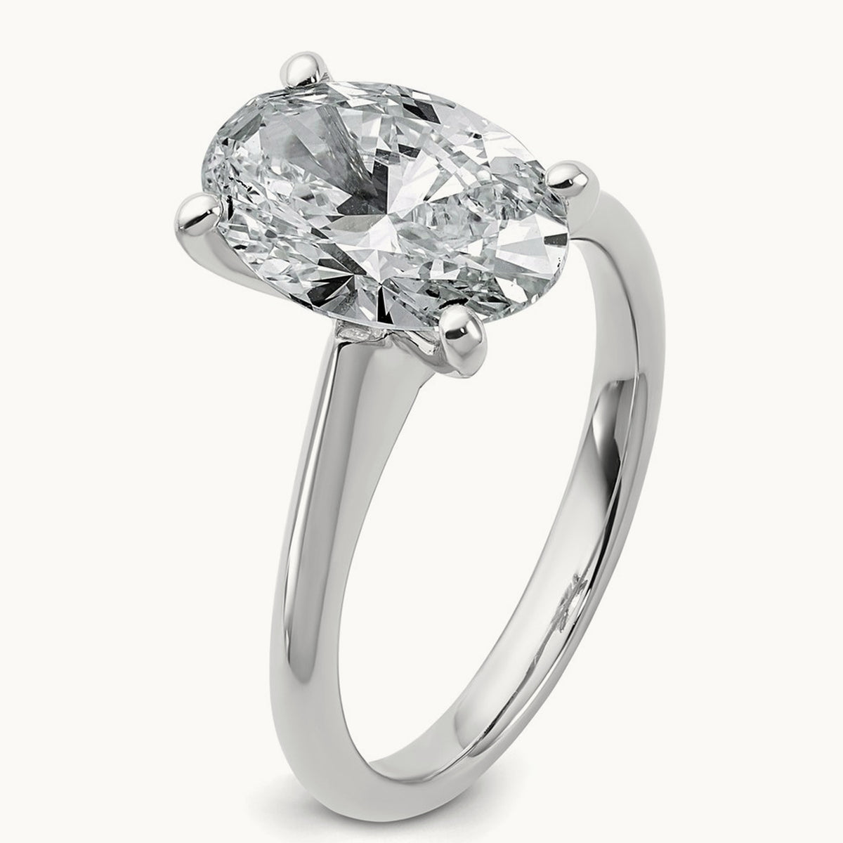 Oval 8X Ring, 3.00 ct tw Lab-Grown Diamond — 14K White Gold