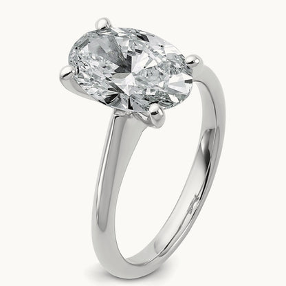 Oval 8X Ring, 3.00 ct tw Lab-Grown Diamond — 14K White Gold