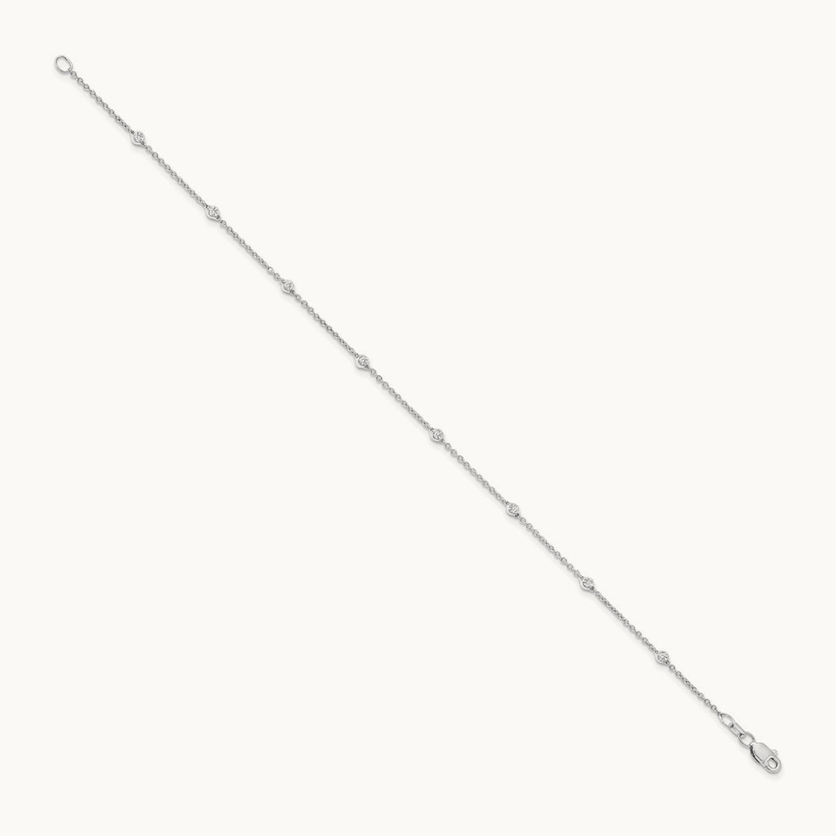 TO 14kw 1/5ct Lab Grown Diamond VS+ F+ Comp. 9 Station 9 inch Bracelet