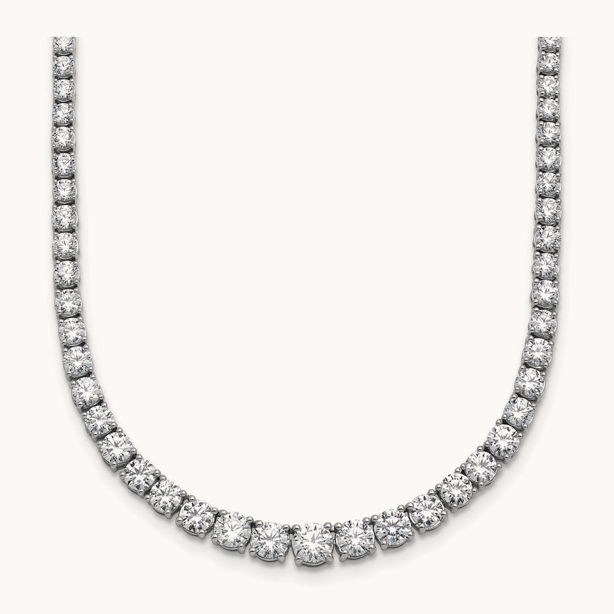 Graduated Tennis Necklace, 10.00 ct tw Lab-Grown Diamond