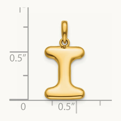 Fancy Letter I, 14K Yellow Gold
