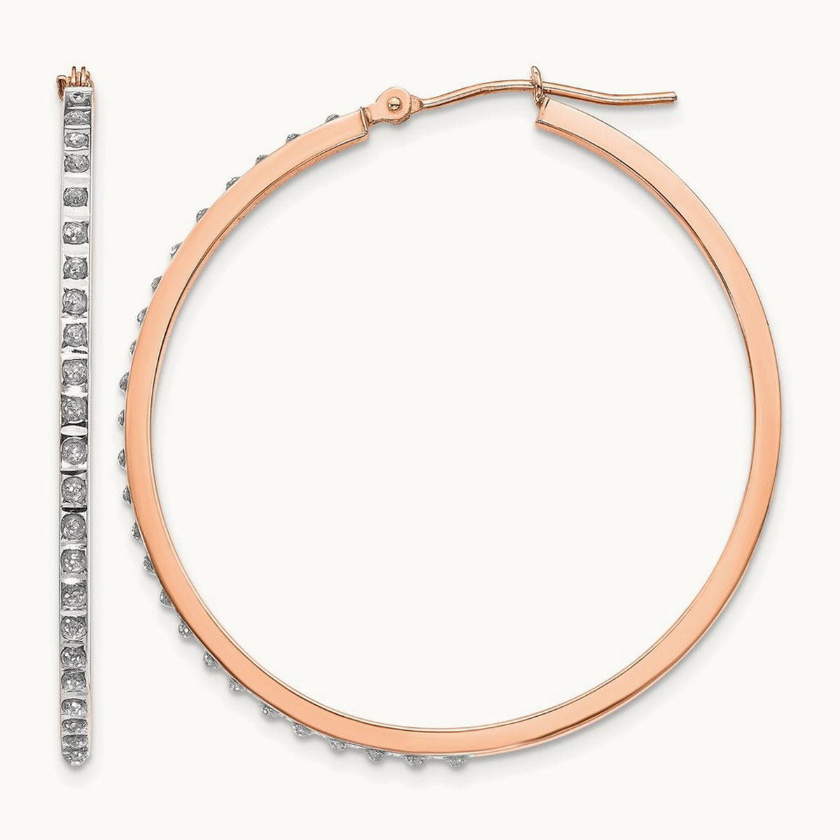 RG Diamond Fascination Dia. Dust/Accent Hoop Earrings — 39mm