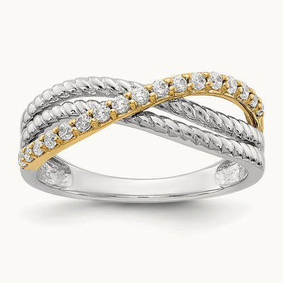 Twist Ring, 0.25 ct tw Lab-Grown Diamond