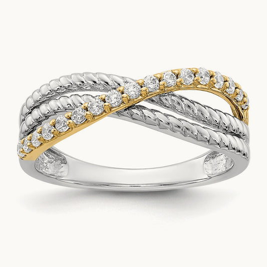 Twist Ring, 0.25 ct tw Lab-Grown Diamond