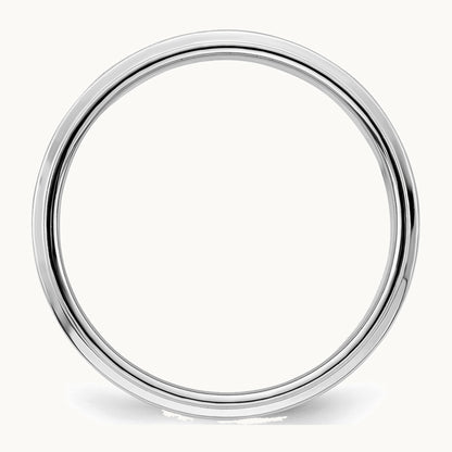 Sterling Silver Rhodium-plated 6mm Flat w/ Step Edge Band