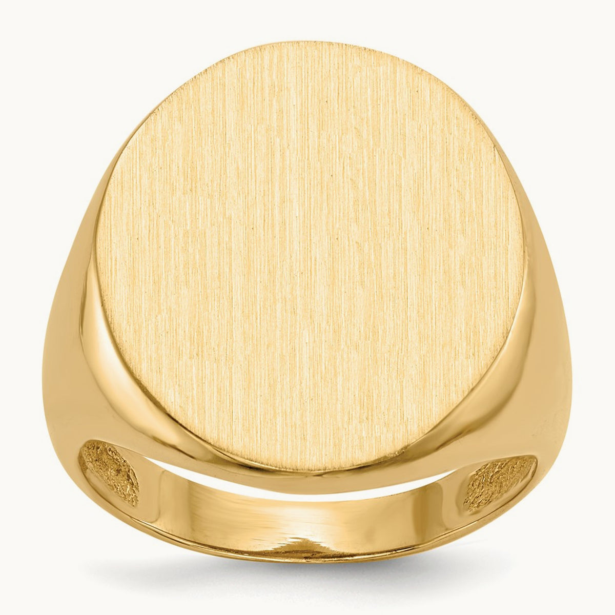 Open Back Mens Signet Ring — photo set