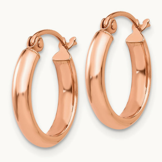 Hoop Earrings, 14K Rose Gold