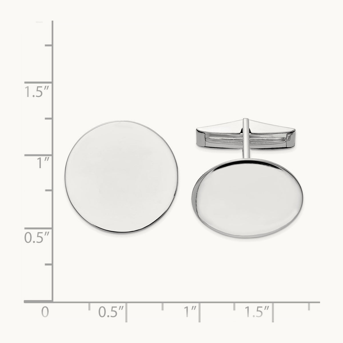 WG Men's Circular Cuff Links, 14K
