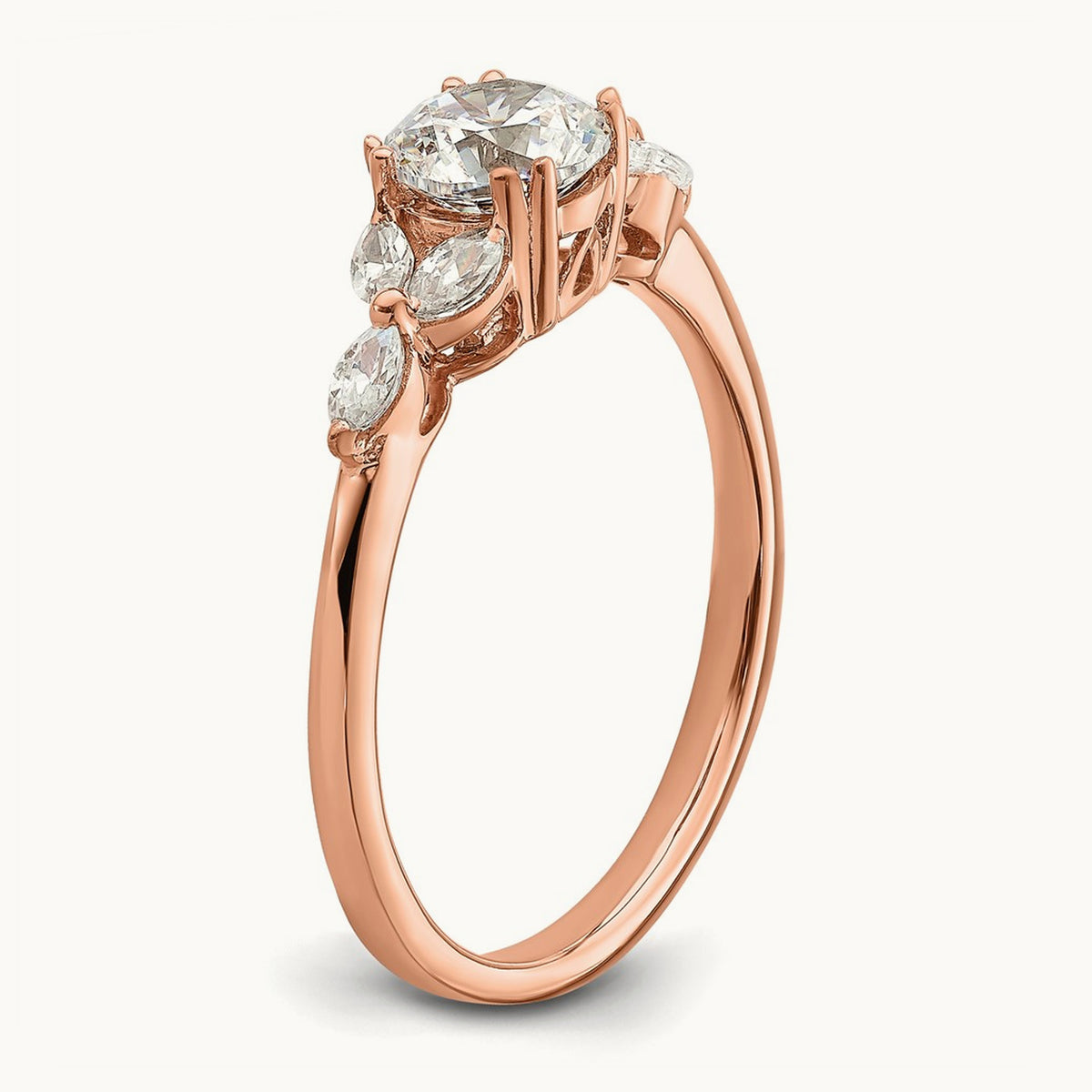 Round Semi-Mount Engagement Ring — 3/4 ct, 7