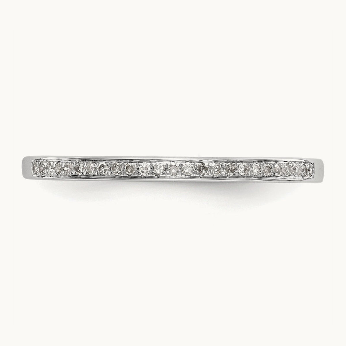 Set of 2 White Gold Diamond Wedding Band, 14K