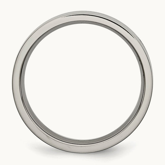 Polished Flat Band, 5mm, Titanium