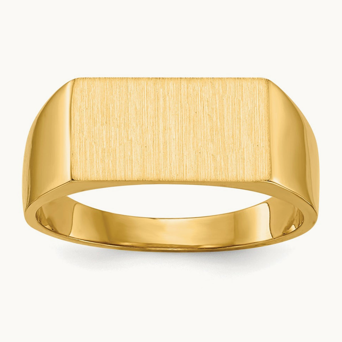 13.0x7. Closed Back Signet Ring, 0mm, 14K