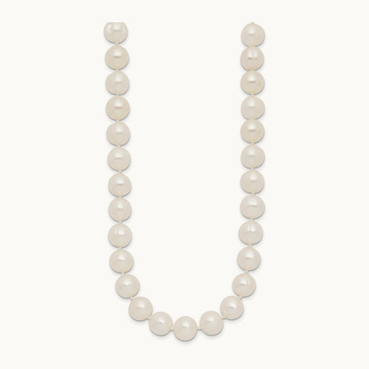 9- Near Rnd White Freshwater Cultured Pearl 18in Necklace, 10mm, 14K