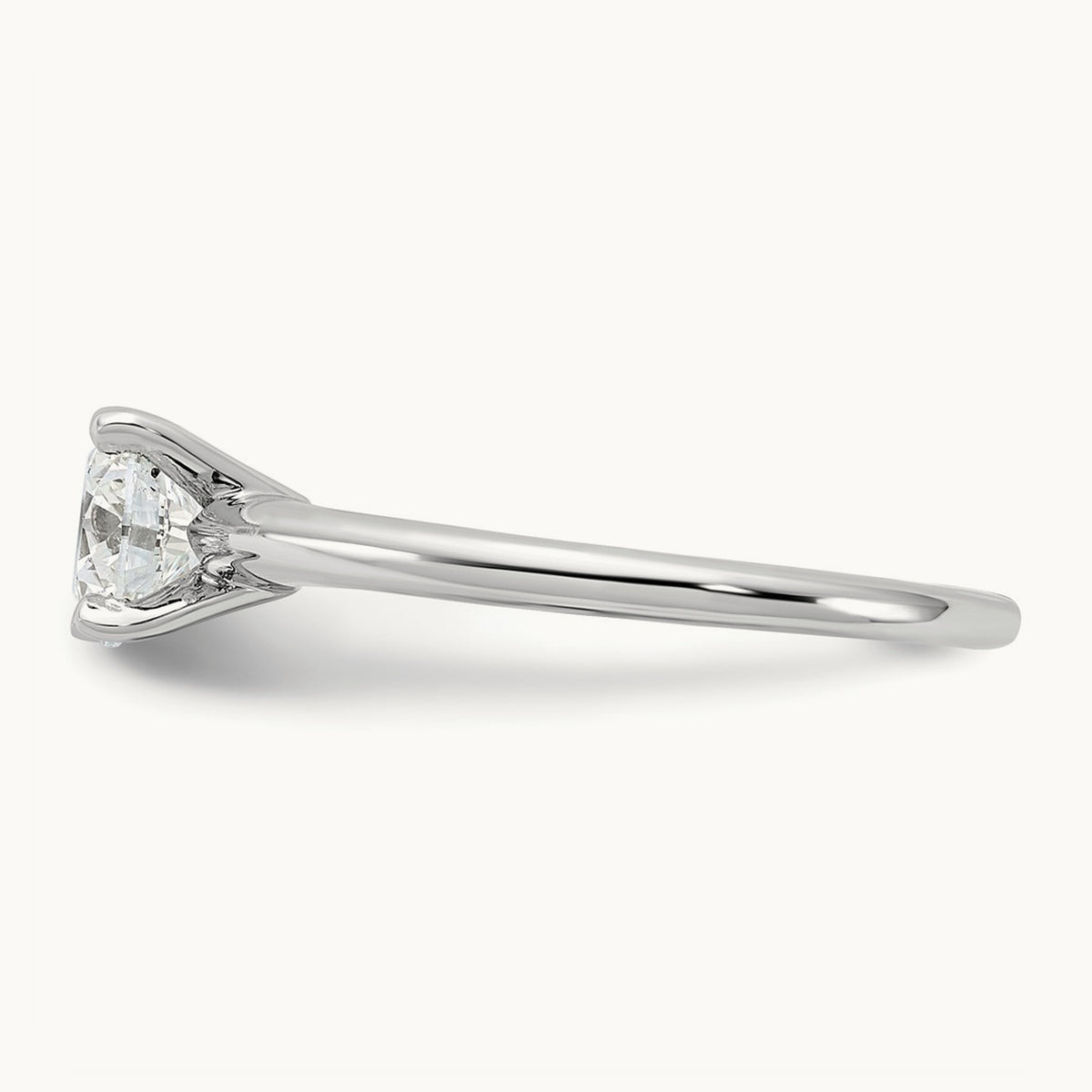 Round Solitaire Engagement Ring, 0.25-5.00 ct tw Lab-Grown Diamond — 1 ct, 14K White Gold