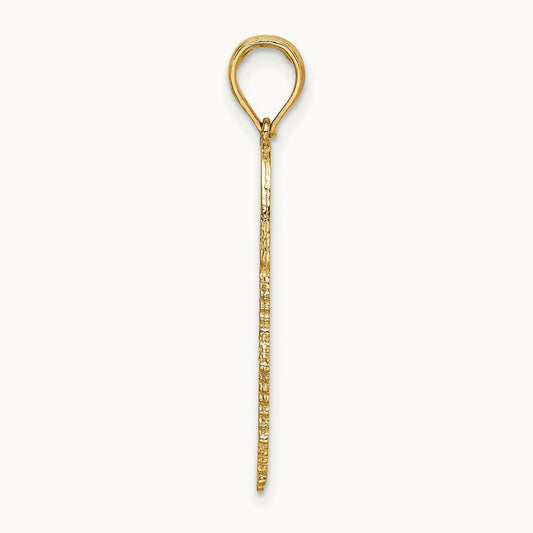 FIREFIGHTER FIRE DEPT. Badge Charm, 14K