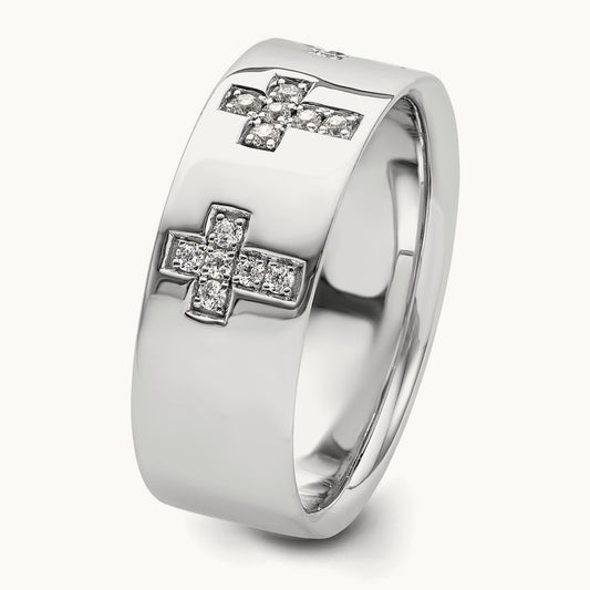 Cross Men's Ring, 0.20 ct tw Lab-Grown Diamond