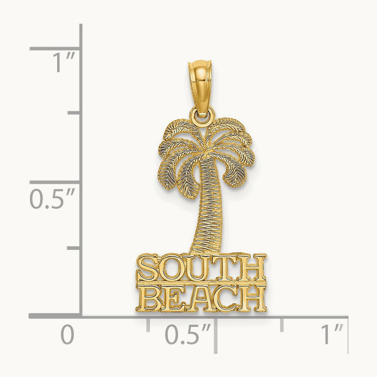 SOUTH BEACH Under Palm Tree Charm, 14K