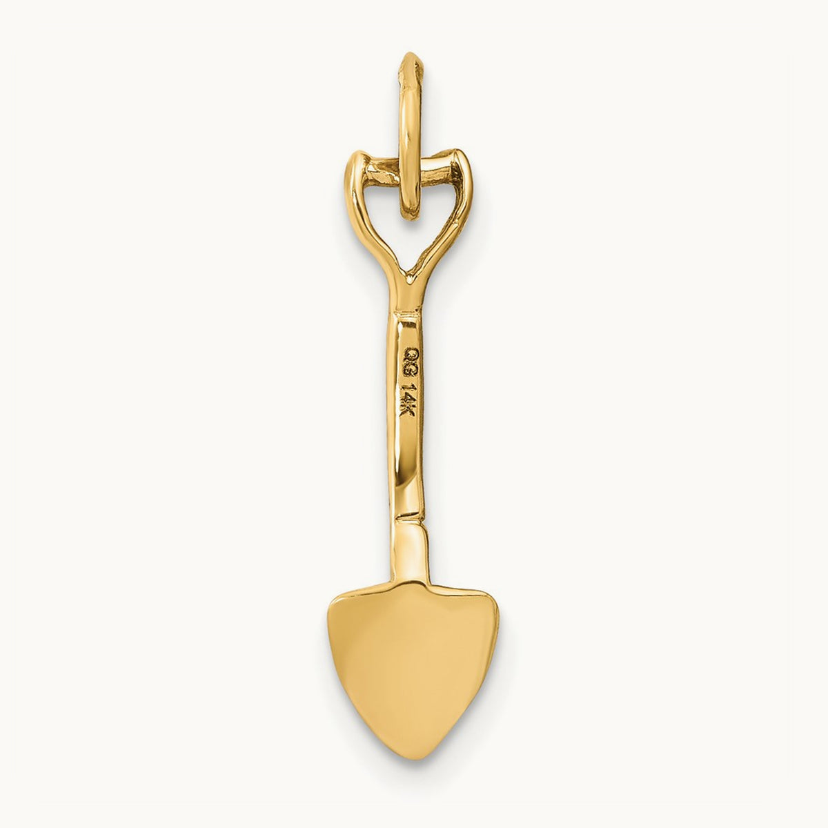 3-D Spade Charm, 14K