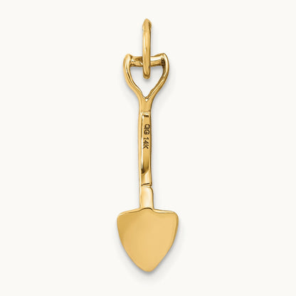 3-D Spade Charm, 14K