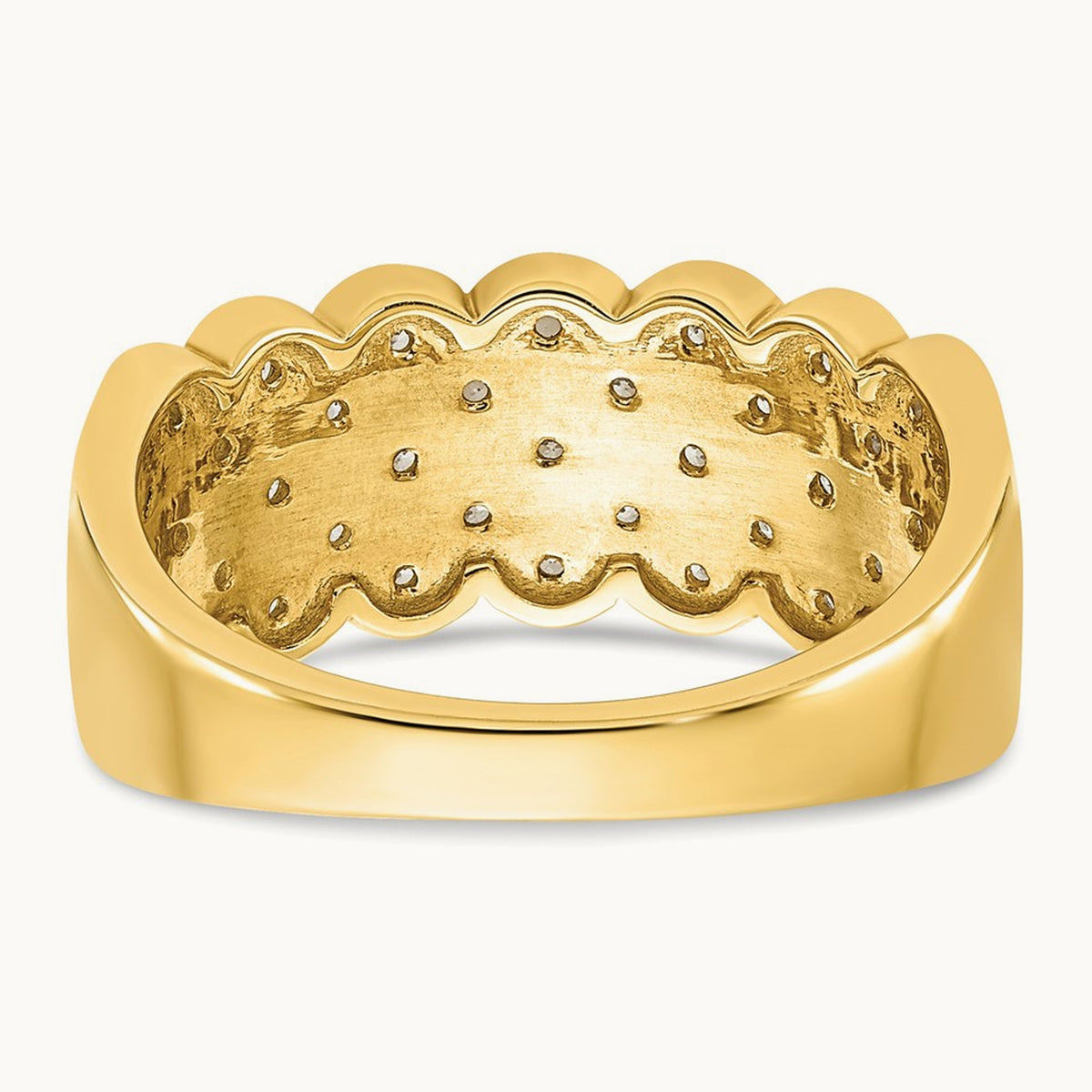 Complete Pave Diamond Wedding Band — photo set