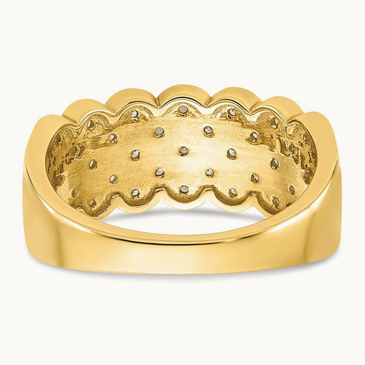 Complete Pave Diamond Wedding Band — photo set