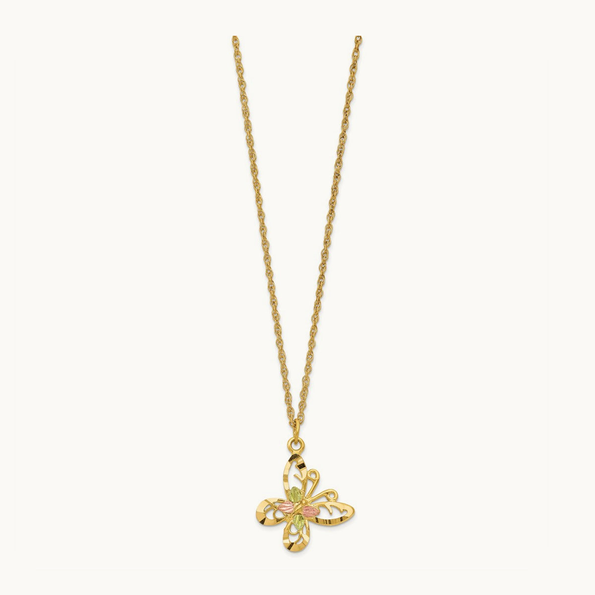 Black Hills Gold Butterfly Necklace