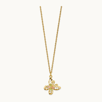Black Hills Gold Butterfly Necklace