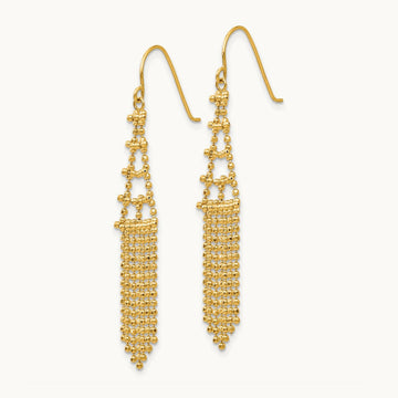 Beaded Earrings, 14K