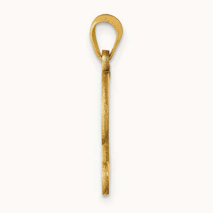 Script Letter D Initial Pendant, 14K