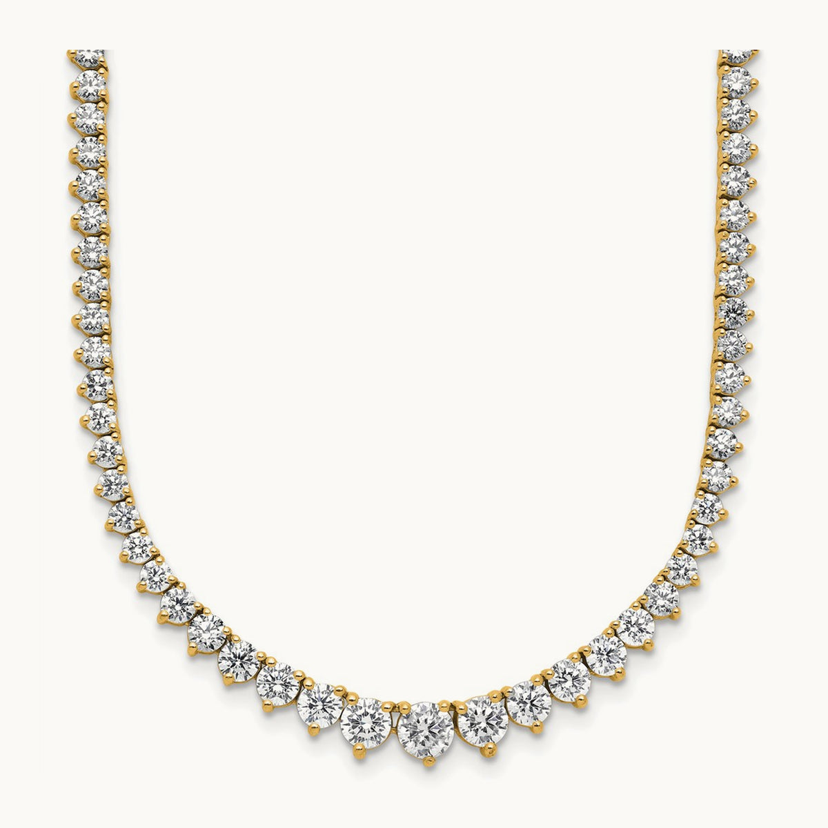Graduated Tennis Necklace, 11.50 ct tw Lab-Grown Diamond