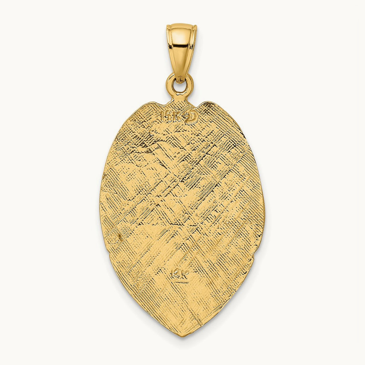 Large Badge Pendant, 14K