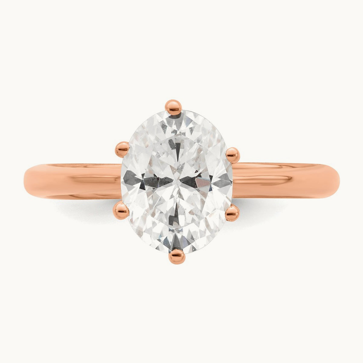 Polish 1 1/2ct Oval Leaf Design Semi-Mount Dia Ring, 14K Rose