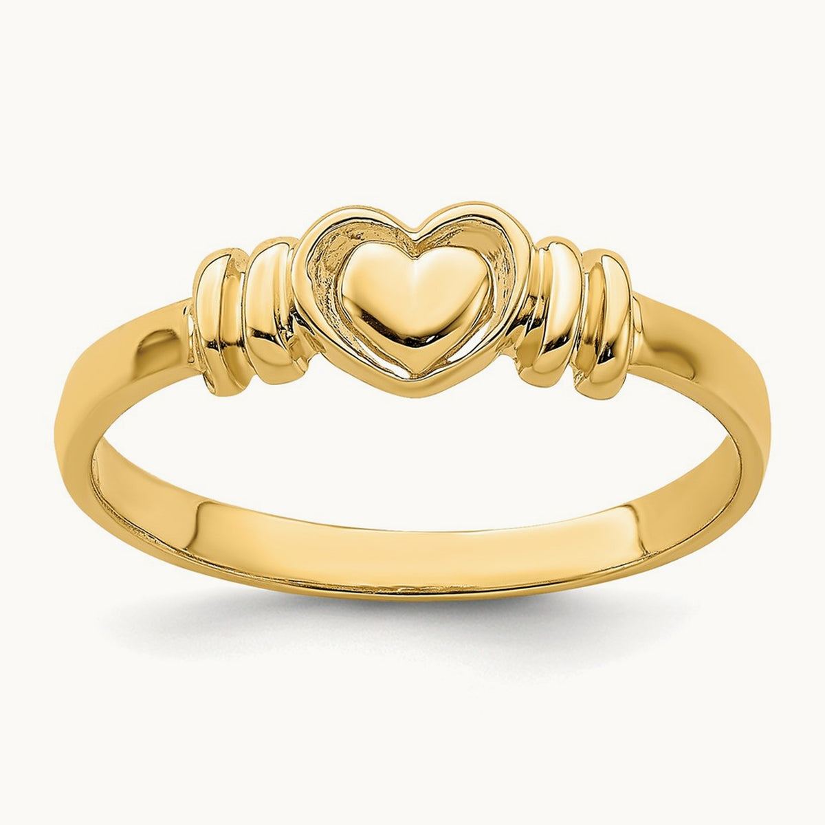 Polished Heart Ring, 14K