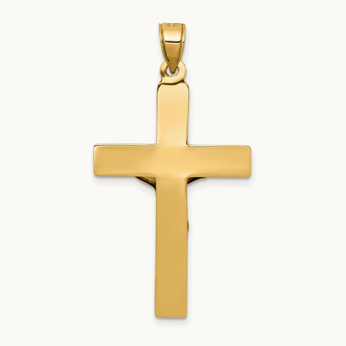 Polished Crucifix Pendant, 14K