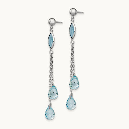 Blue Topaz Dangle Earrings — photo set