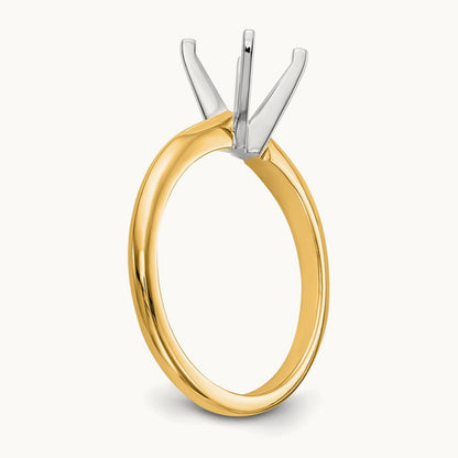 5/8ct. Lightweight Knife Edge Half-Round Mounting, 14K Two-tone