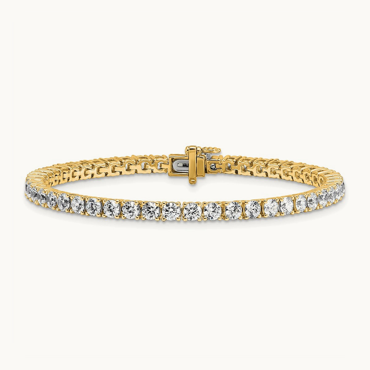 Tennis Bracelet, 7.00 ct tw Lab-Grown Diamond — 14K Yellow Gold