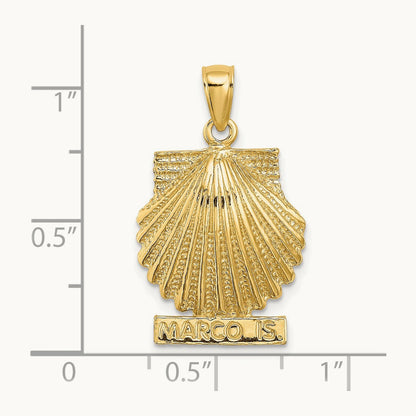 MARCO IS. Scallop Shell Charm, 14K