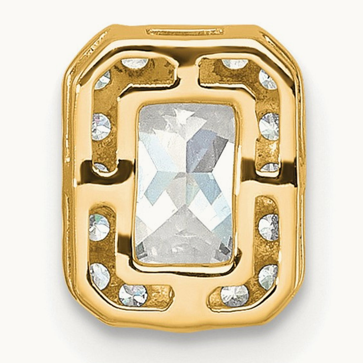 Radiant Center Semi-Mount Chain Slide, 0.20 ct tw Lab-Grown Diamond