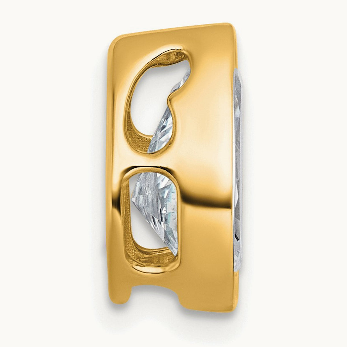 Pear Bezel Chain Slide, 0.25-3.00 ct tw Lab-Grown Diamond — 2 1/2 ct, 14K Yellow Gold