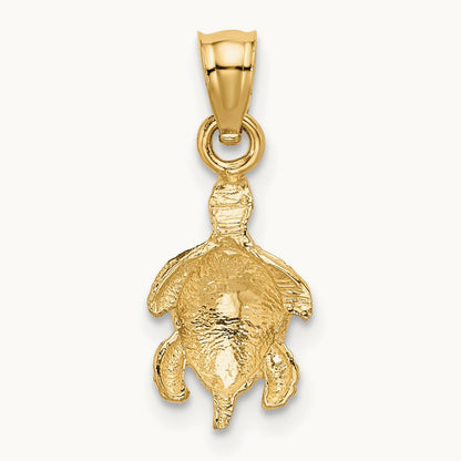 Turtle Pendant, 14K