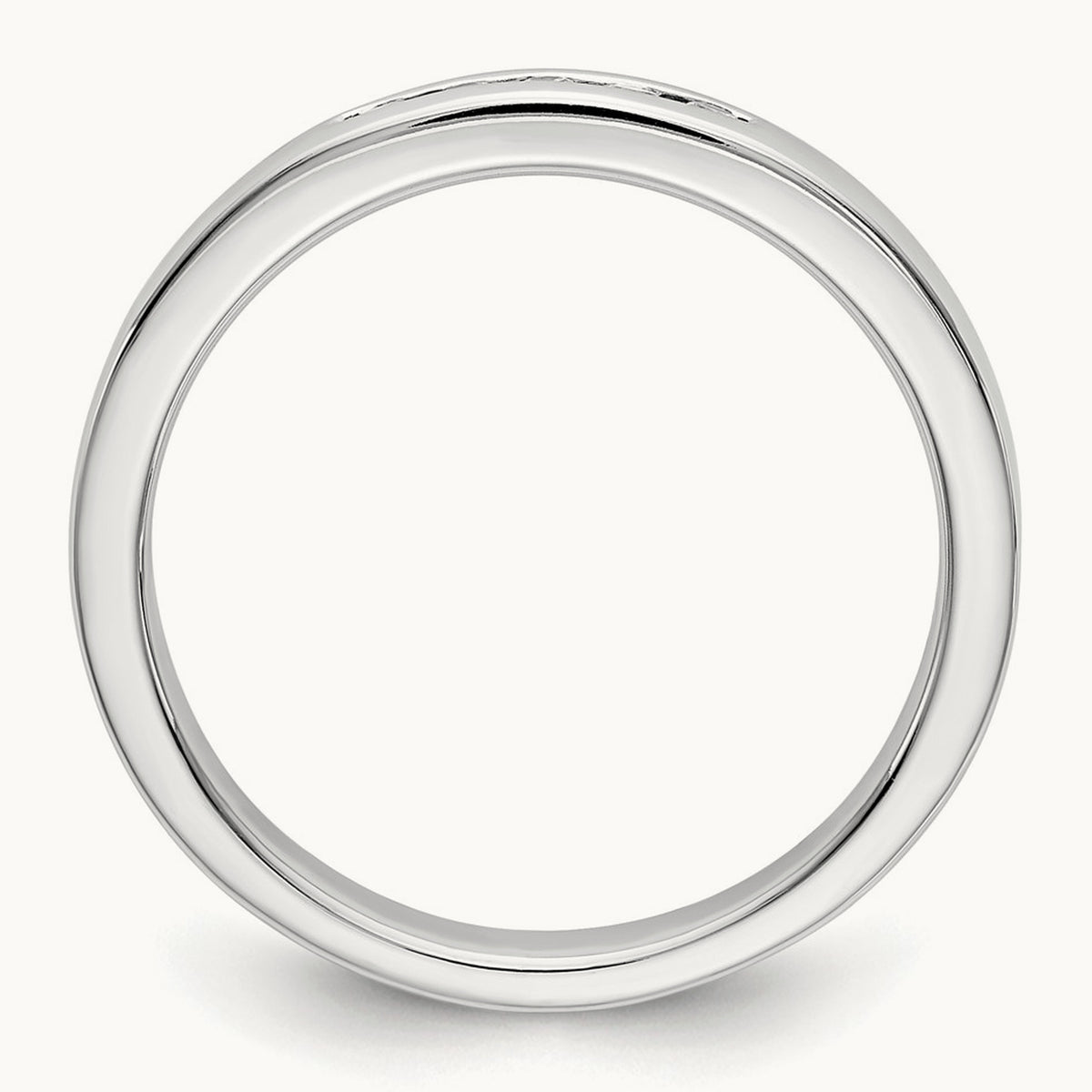 5-Stone Diamond Channel Band — 14K White Gold, 6