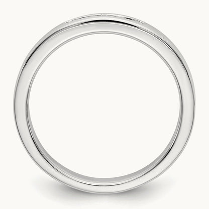 Setting: 5- Stone Closed Channel Band Mounting, 1.6mm — 14K White Gold