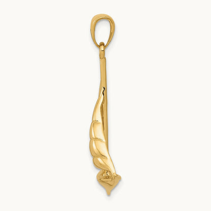 Polished Sailboat Pendant, 14K