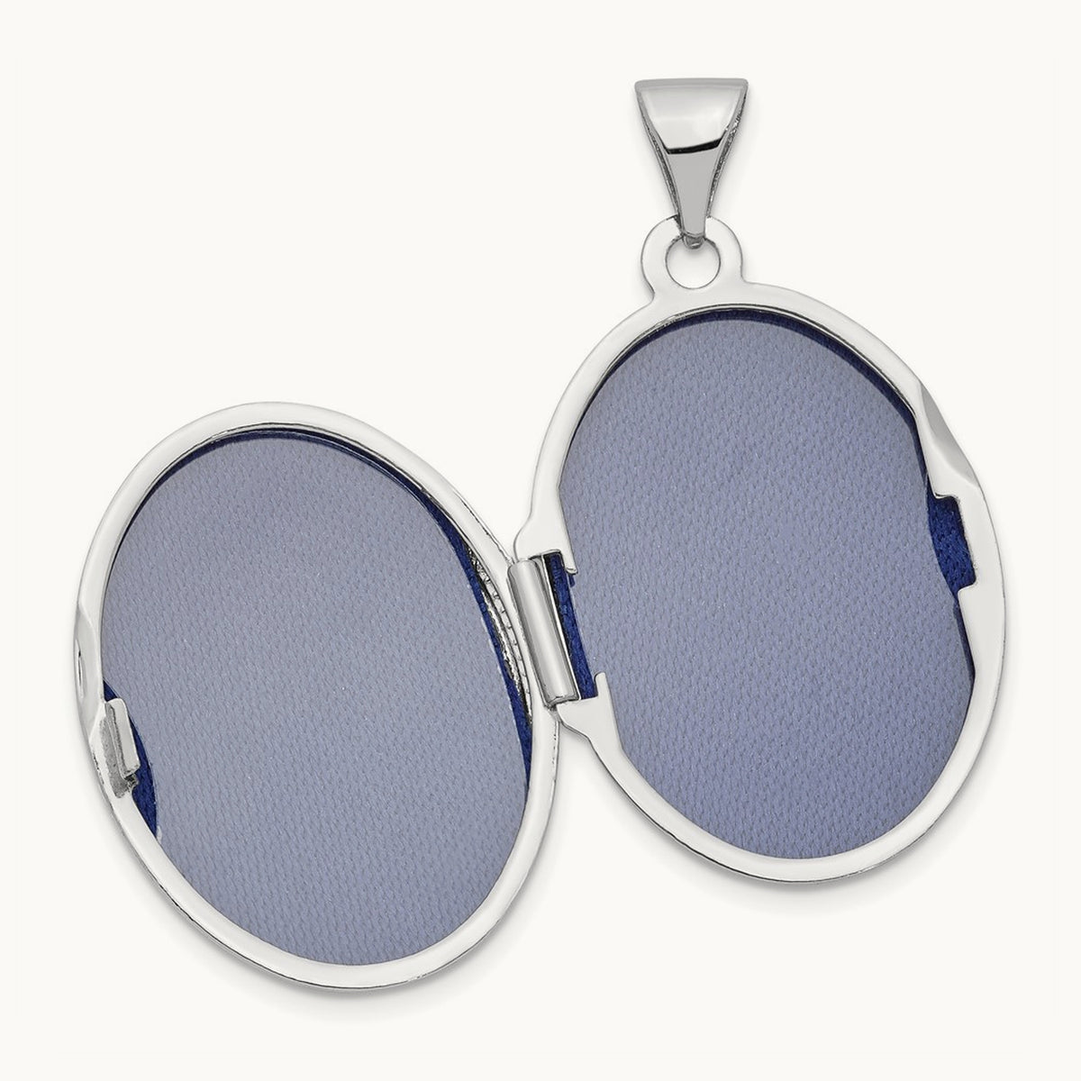 Diamond Vintage Oval Locket, 21mm, 14K White Gold