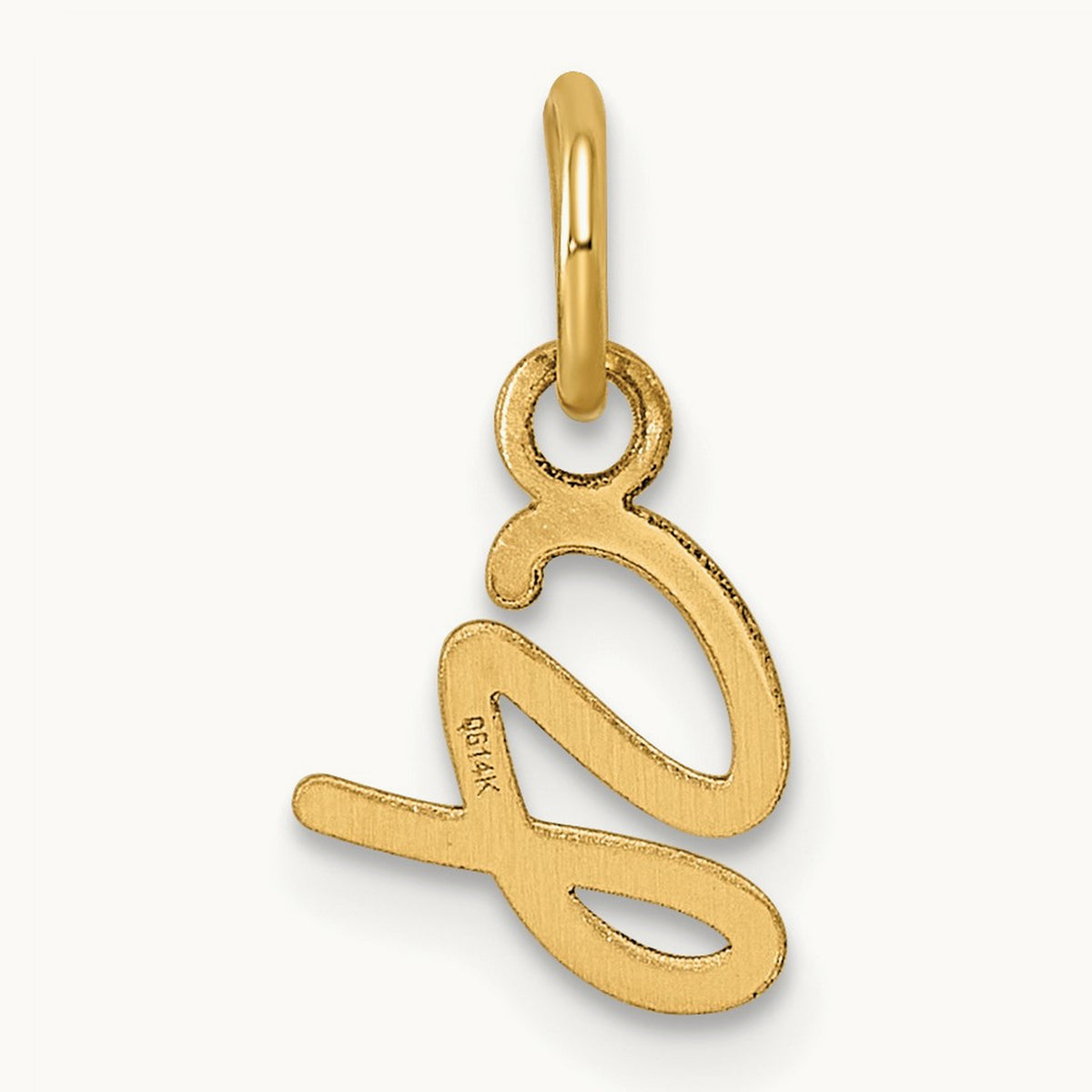 Uppercase Initial Charm — 14K Yellow Gold, G